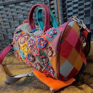 Ameri-LeatherMulti-Color Handbag